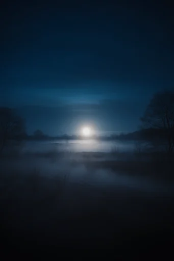 Ethereal Nocturnal Minimalism style reference image — nocturnal atmosphere