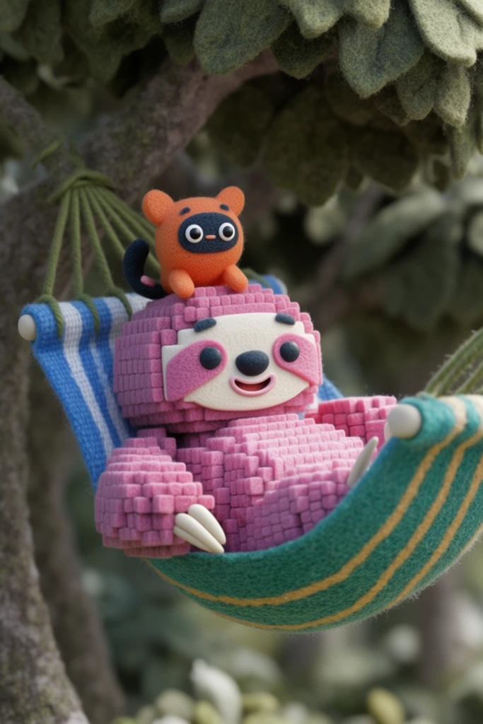 Tactile Voxel Whimsy style AI image example 3