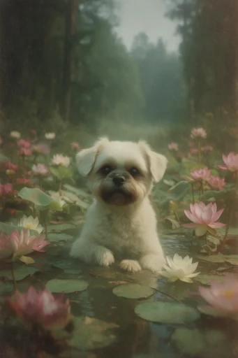 Mystical Folklore Dreamscape style reference image — golden hour haze