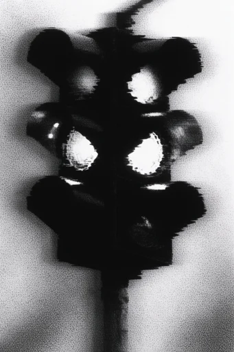 Gritty Monochromatic Noir style reference image — stark black and white