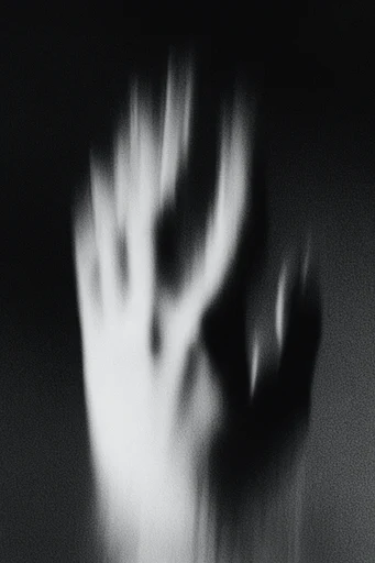Spectral Kinetic Noir style reference image — extreme motion blur