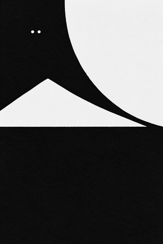 Monochrome Brutalist Minimalism style AI image example 2