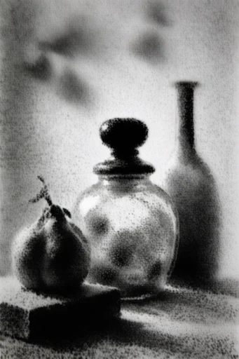 Ethereal Analog Noir style reference image — high-contrast monochrome