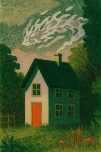 Moody Nocturnal Pastoral style reference image — solitary figure