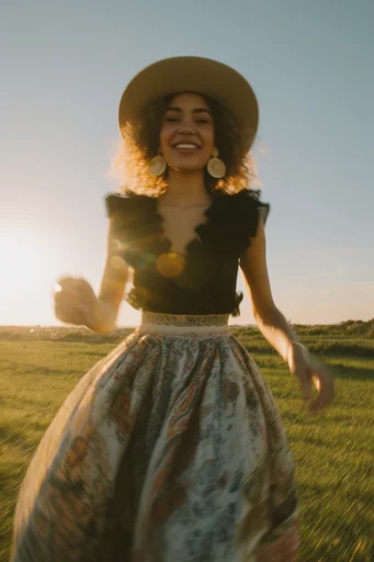 Sun-Drenched Analog Nostalgia style reference image — cinematic motion blur