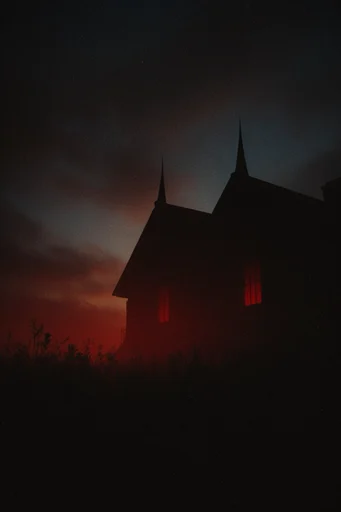 Crimson Cosmic Noir style AI image example 4