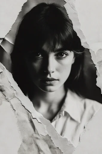 Fragmented Noir Portraiture style reference image — fragmented composition