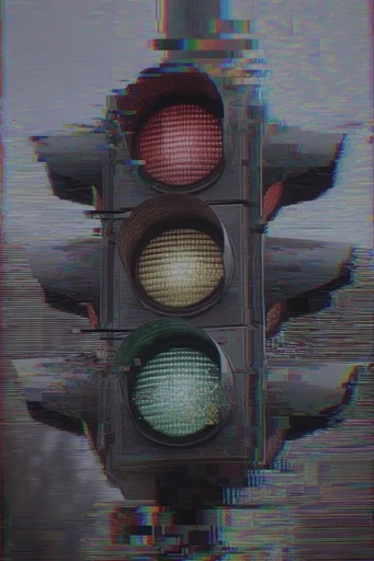 Corrupted Analog Nostalgia style reference image — corrupted video signal