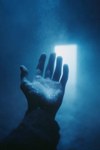 Luminous Liminal Monoliths style reference image — cinematic atmospheric fog