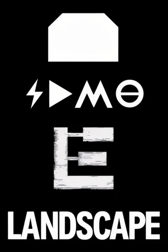 Monochrome Glitch Brutalism style AI image example 2