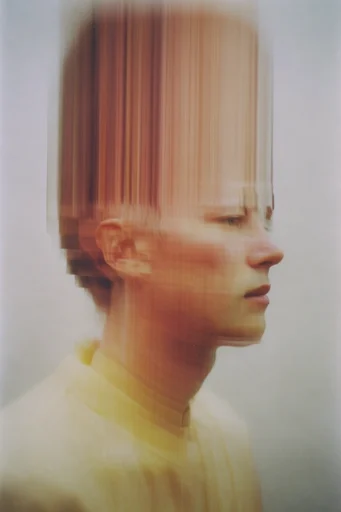 Analog Pixel Surrealism style reference image — muted vintage palette