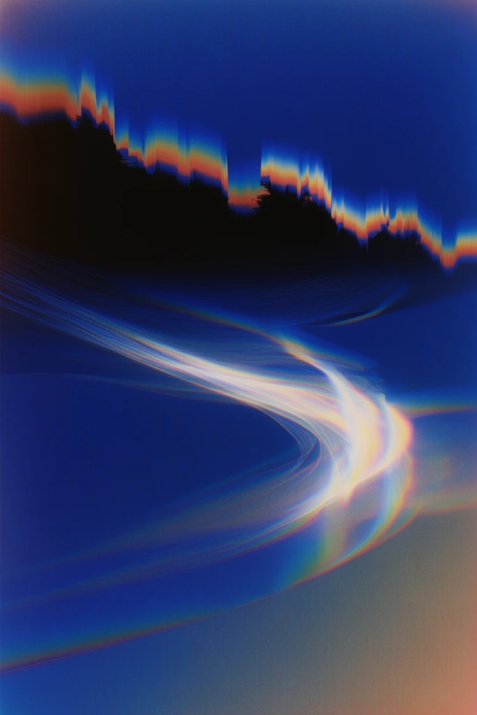 Prismatic Chrome Glitch style AI image example 2