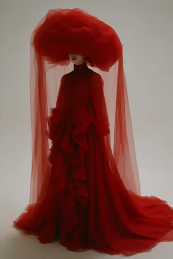 Translucent Crimson Etherealism style reference image — subsurface scattering