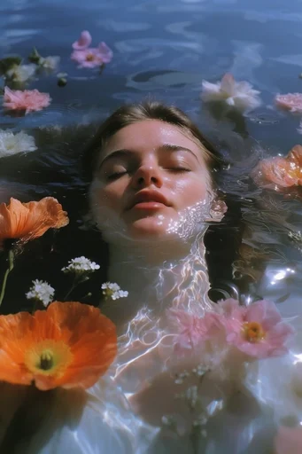 Ethereal Aquatic Melancholia style reference image — surreal melancholic mood