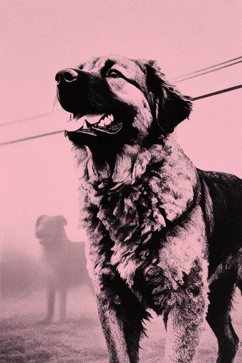 Gritty Noir Risograph style reference image — punk zine aesthetic
