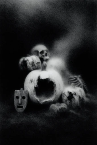 Ethereal Grain Noir style reference image — high-contrast monochrome