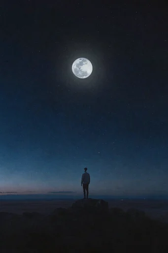 Ethereal Nocturnal Minimalism moodboard — generate AI images in this style