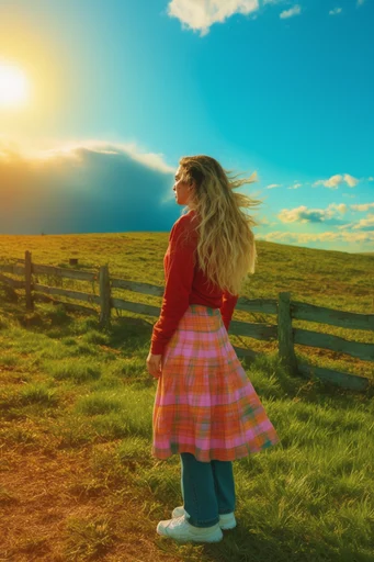 Vibrant Pastoral Dreamscape moodboard — generate AI images in this style