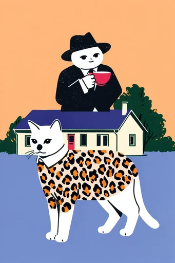 Midcentury Mod Surrealist style AI image example 4