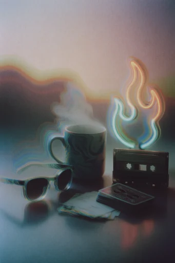Ethereal Thermal Minimalism style reference image — analog film grain