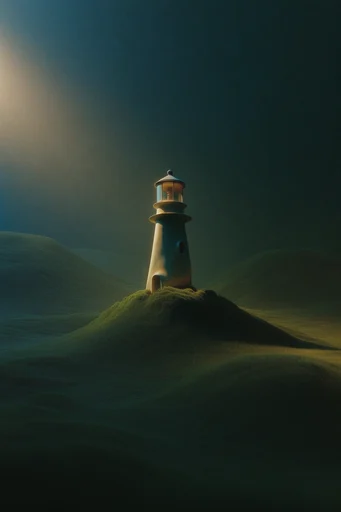 Nocturnal Liminal Surrealism style reference image — atmospheric solitude