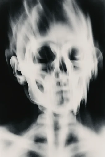 Monochrome Spectral Science style reference image — reflective chrome texture