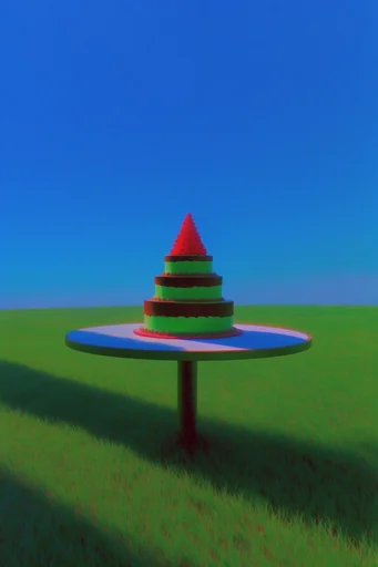 Surrealist Liminal Horizons style reference image — sharp geometric shadows