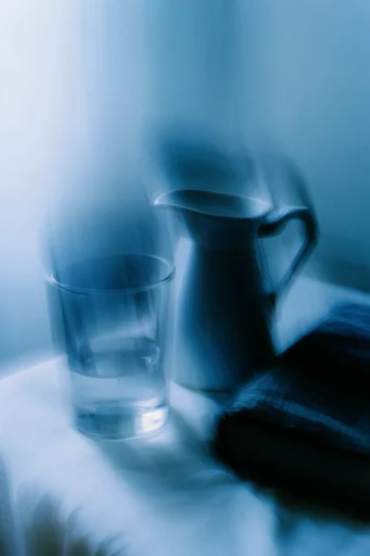 Ethereal Cyan Motion style reference image — monochromatic cyan