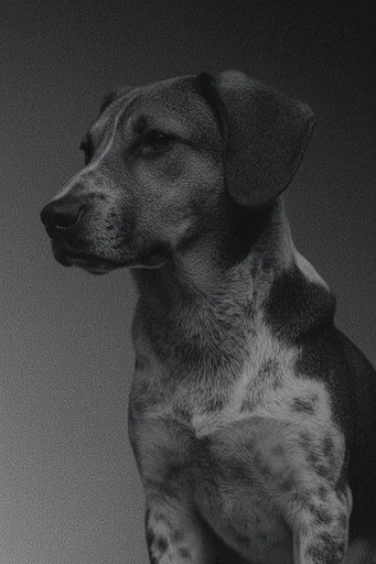 Stippled Noir Grain style reference image — tactile noise