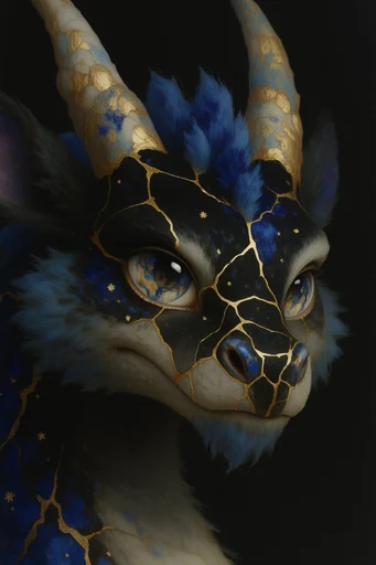 Celestial Gilded Surrealism style reference image — luminous gouache texture