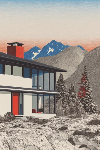 Graphic Ukiyo-e Modernism style reference image — graphic illustration