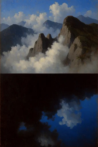 Celestial Surrealist Synthesis style reference image — metaphysical composition