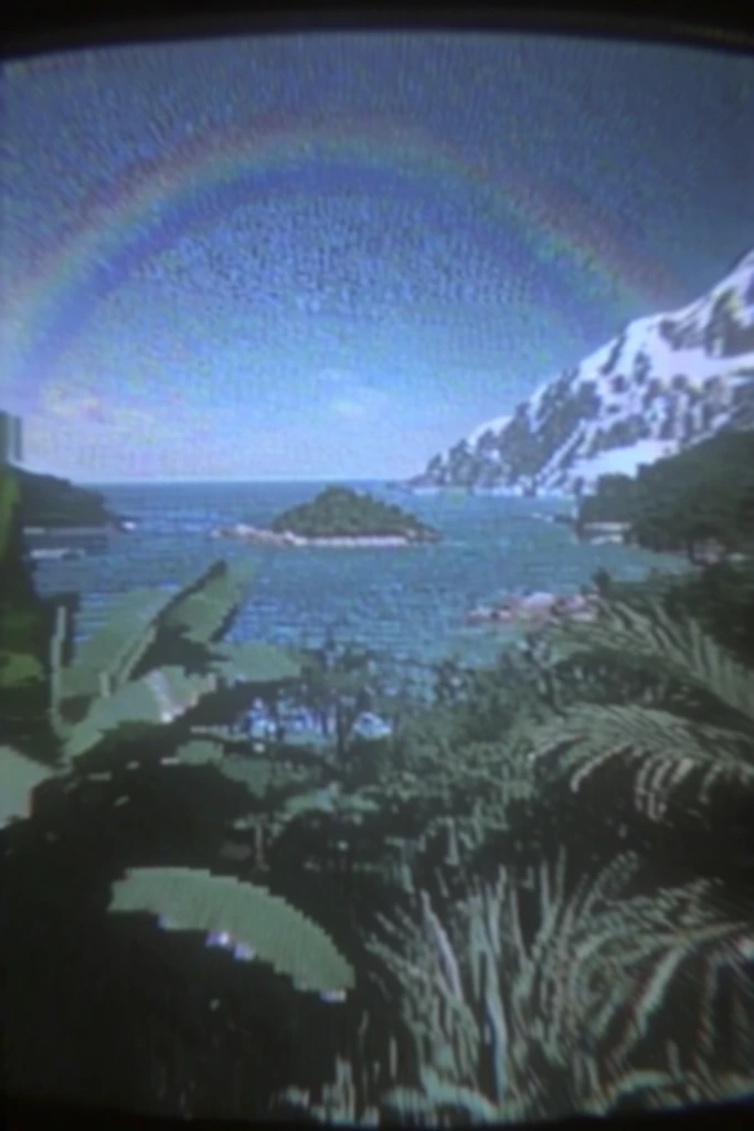 Submerged Analog Glitch style AI image example 2