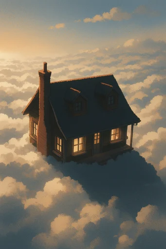 Digital Nostalgic Surrealism style reference image — surreal dreamlike atmosphere