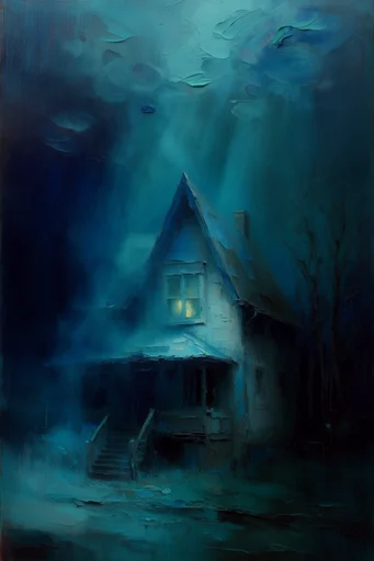 Nocturnal Impasto Abyss style reference image — ethereal atmospheric depth