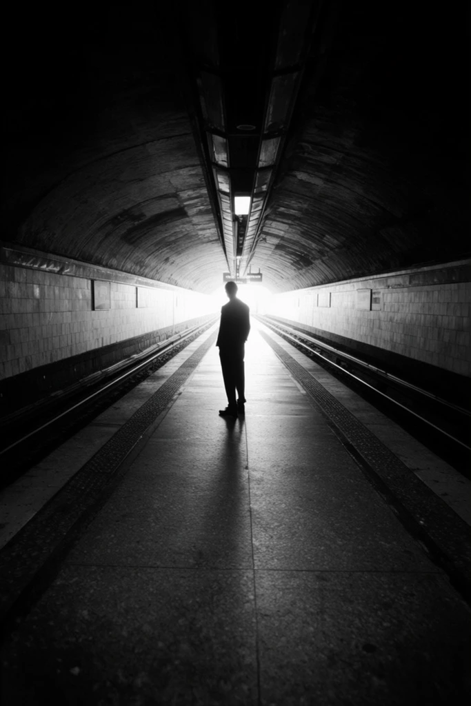 Monochromatic Noir Architecture style AI image example 1