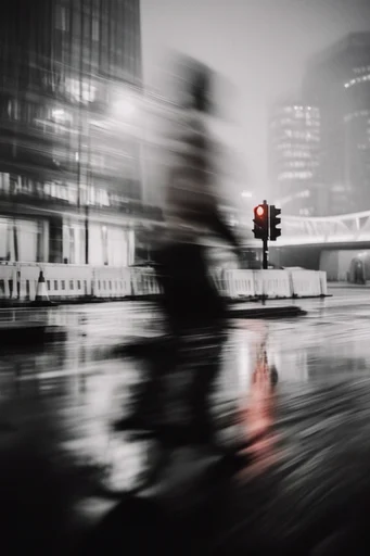 Spectral Noir Motion style reference image — high-contrast black and white
