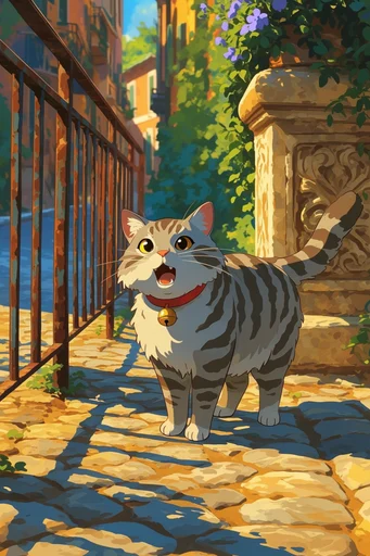 Nostalgic Ghibli Summer style reference image — saturated color palette