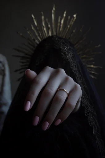 Sacred Gothic Opulence style reference image — ornate metallic halo