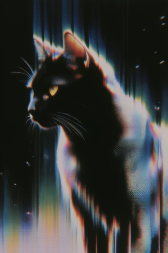 Analog Glitch Synthesis style reference image — phosphor screen texture