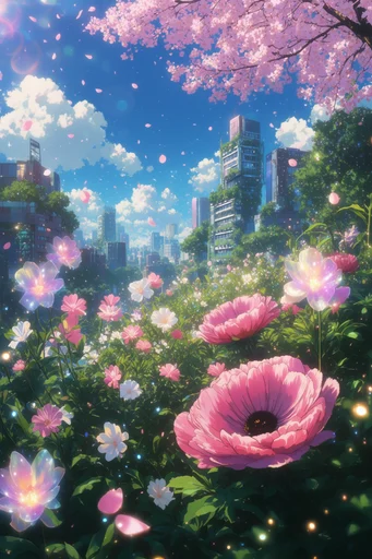 Vibrant Anime Dreamscapes style reference image — high-contrast highlights