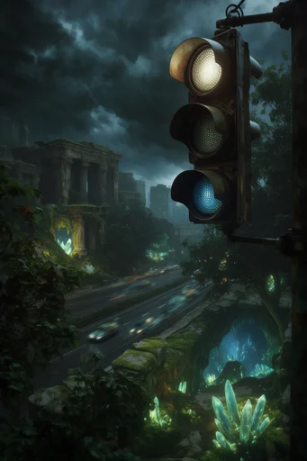 Bioluminescent Abyssal Mysticism style reference image — atmospheric dark fantasy