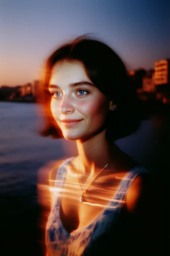 Kinetic Thermal Luminescence style reference image — high contrast orange and blue