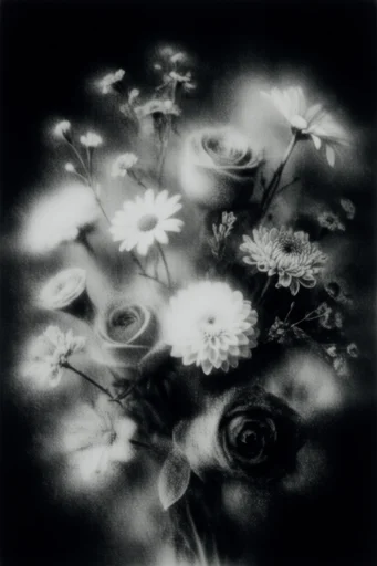 Velvety Monochrome Grain style reference image — atmospheric noise