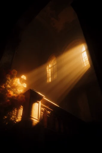 Cinematic Volumetric Chiaroscuro style reference image — high-contrast lighting
