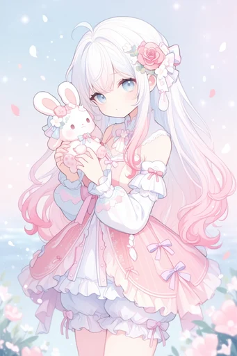 Ethereal Pastel Kawaii style reference image — delicate line art