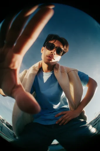 Liminal Surrealist Distortion style reference image — fisheye lens distortion