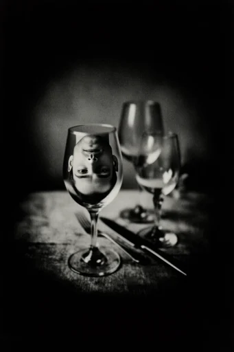 Monochrome Surrealist Montage style reference image — surrealist collage