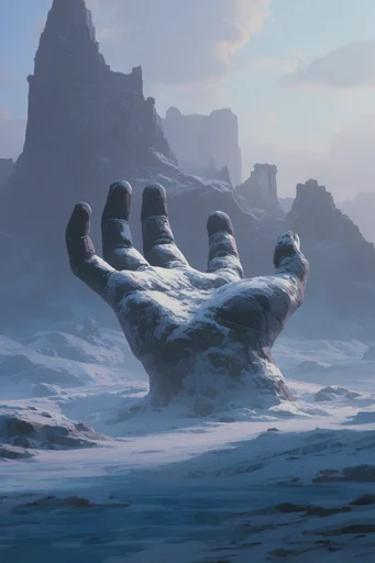Ethereal Monumental Dreamscapes style reference image — atmospheric perspective