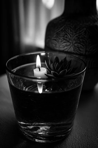 Obsidian Surrealist Noir style reference image — high-contrast black and white